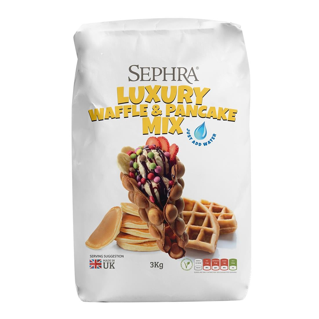 HU128 Sephra Waffle and Pancake Mix 3kg (Pack of 4)