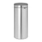 HU174 Brabantia Soft Touch Plastic Bin Matt Steel with Steel Lid 30Ltr