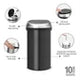 HU175 Brabantia Touch Bin Matt Black With Steel Lid 60L