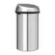 HU176 Brabantia Soft Touch Plastic Bin Matt Steel with Steel Lid 60Ltr