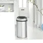 HU176 Brabantia Soft Touch Plastic Bin Matt Steel with Steel Lid 60Ltr