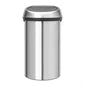 HU176 Brabantia Soft Touch Plastic Bin Matt Steel with Steel Lid 60Ltr