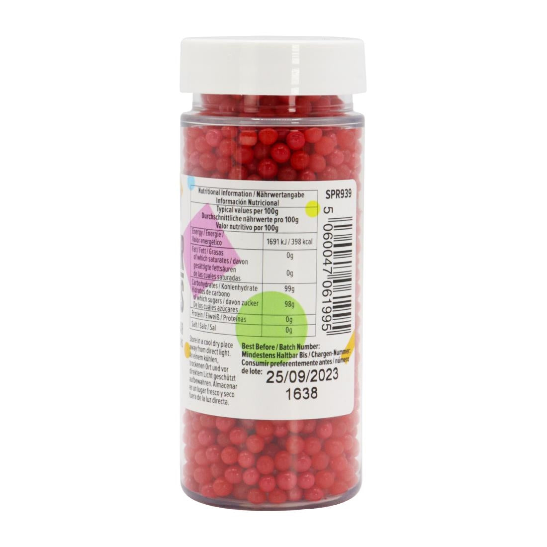 HU209 PME Sugar Pearls 100g - Red