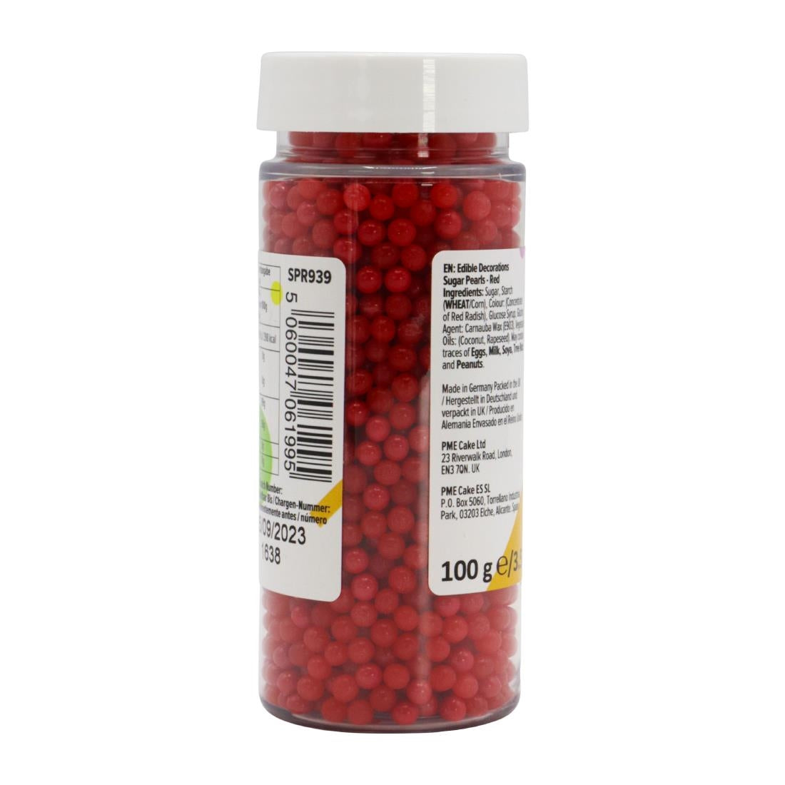 HU209 PME Sugar Pearls 100g - Red