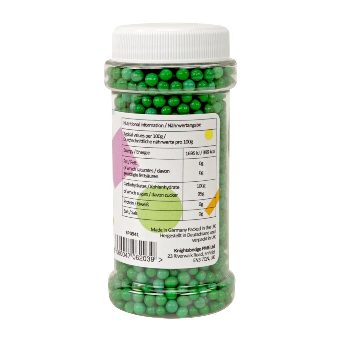 HU211 PME Sugar Pearls 100g - Green