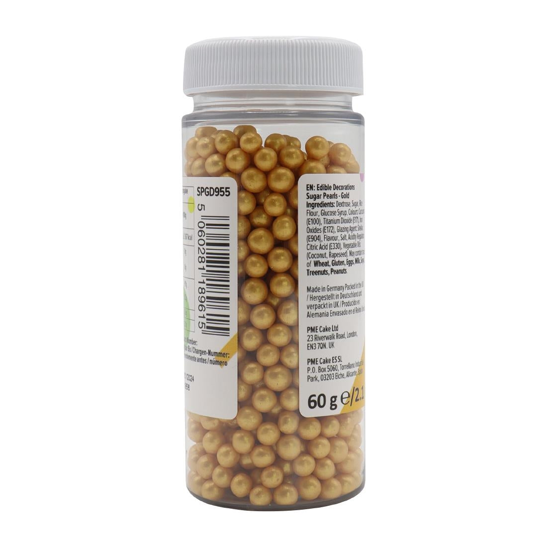 HU215 PME Sugar Pearls 60g - Gold