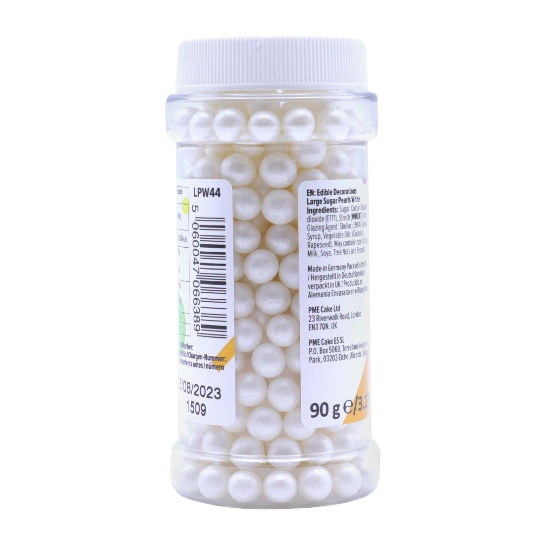 HU220 PME Large Sugar Pearls 90g - White