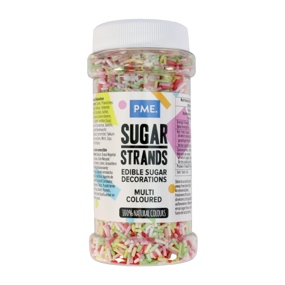 HU223 PME Multicoloured Sugar Strands 80g