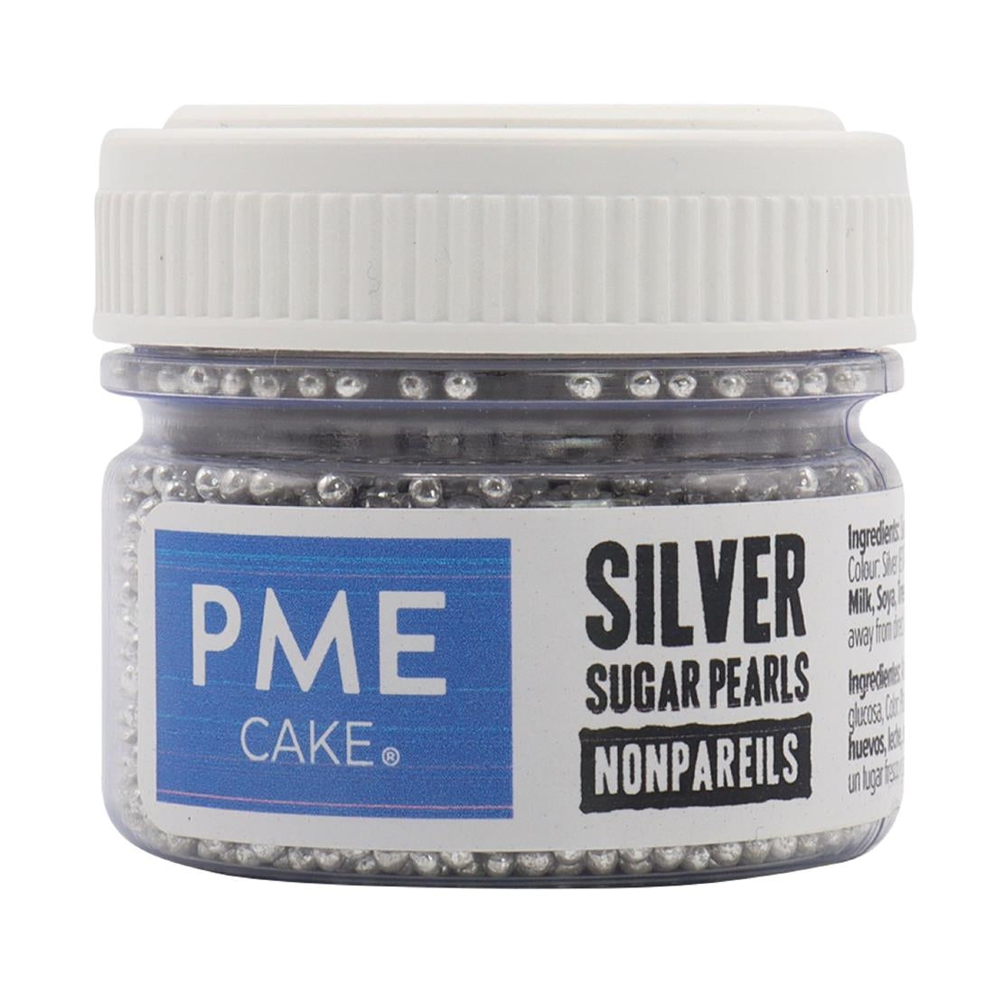 HU229 PME Silver Sugar Pearls 25g - Nonpareils