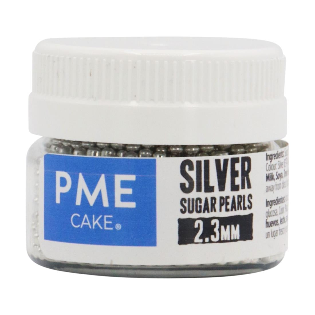 HU230 PME Silver Sugar Pearls 2.3mm