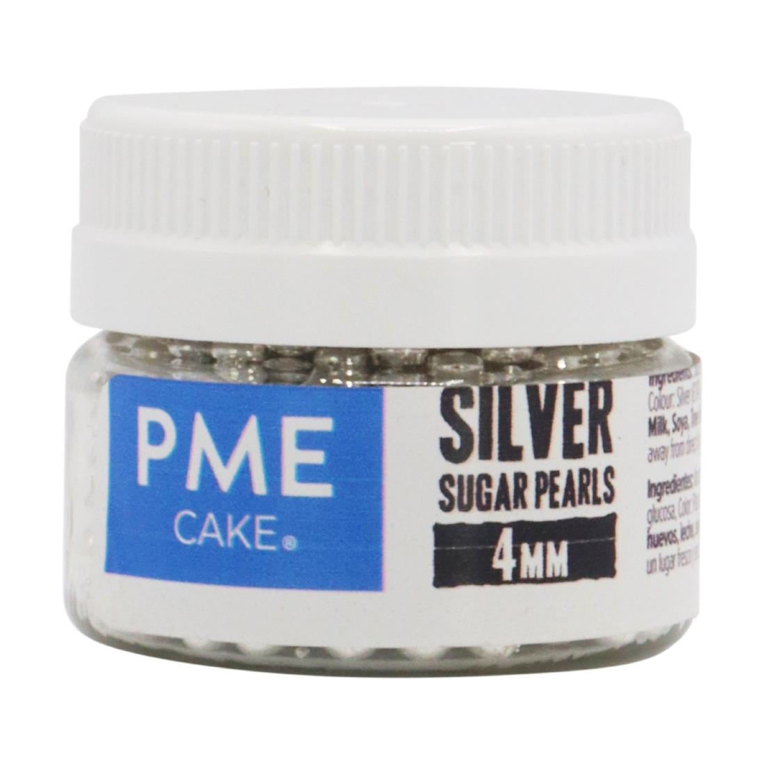 HU232 PME Silver Sugar Pearls 4mm