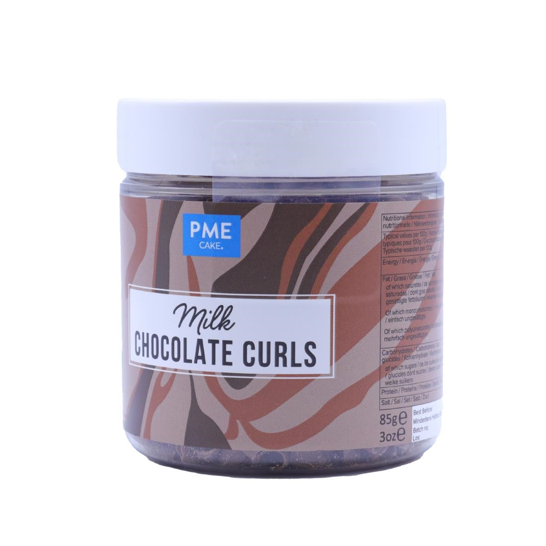 HU282 PME Chocolate Curls Milk Chocolate 85g