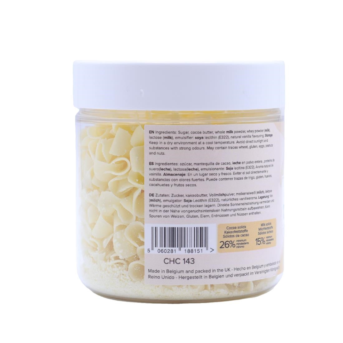 HU283 PME Chocolate Curls White Chocolate 85g