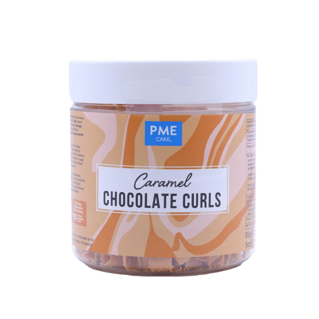 HU285 PME Chocolate Curls Caramel 85g
