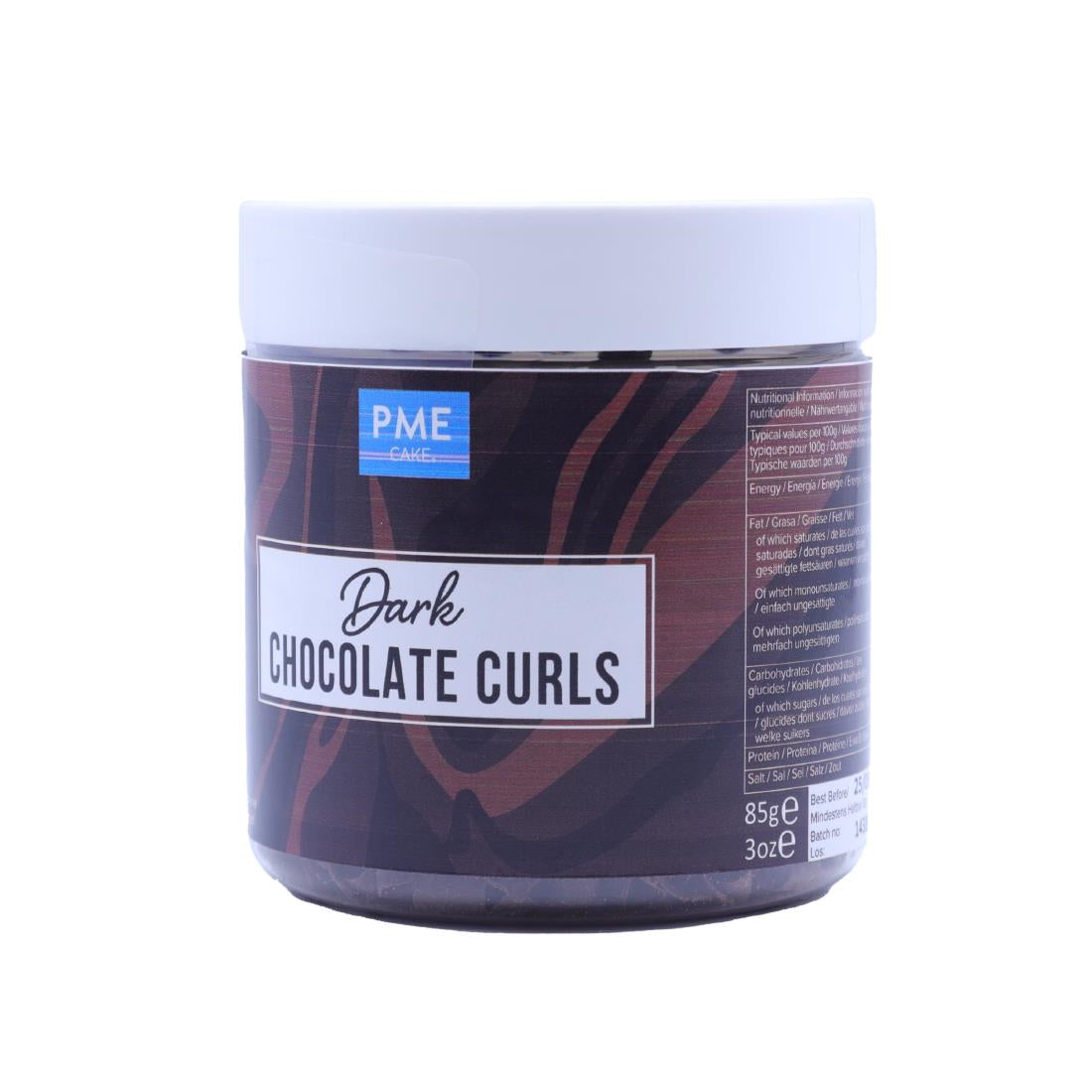 HU286 PME Chocolate Curls Dark Chocolate 85g