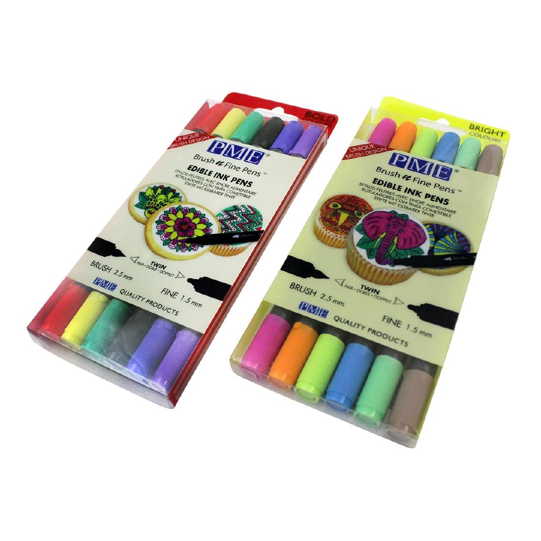 HU325 PME Brush & Fine Pen Set - Bright (Pack of 6)