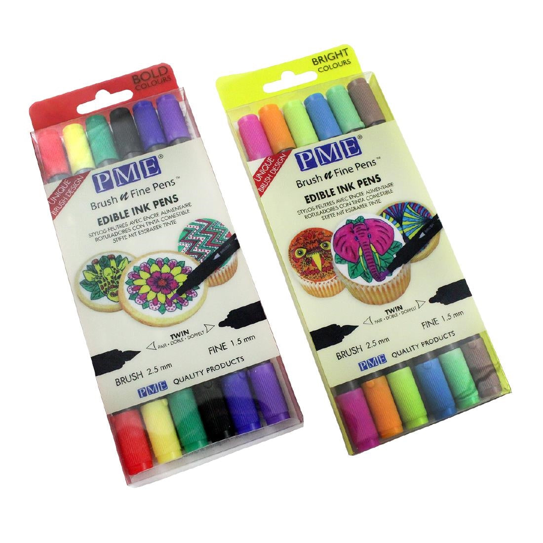 HU325 PME Brush & Fine Pen Set - Bright (Pack of 6)
