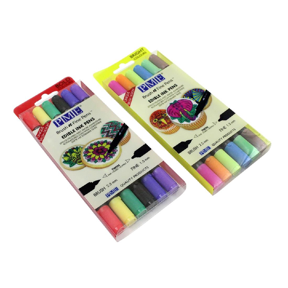 HU325 PME Brush & Fine Pen Set - Bright (Pack of 6)