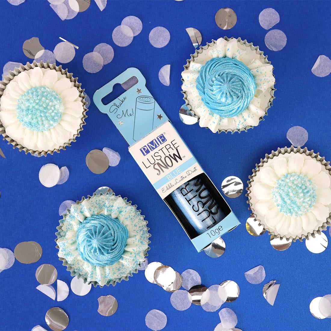 HU332 PME Lustre Snow Blue Edible Lustre Dust 10g