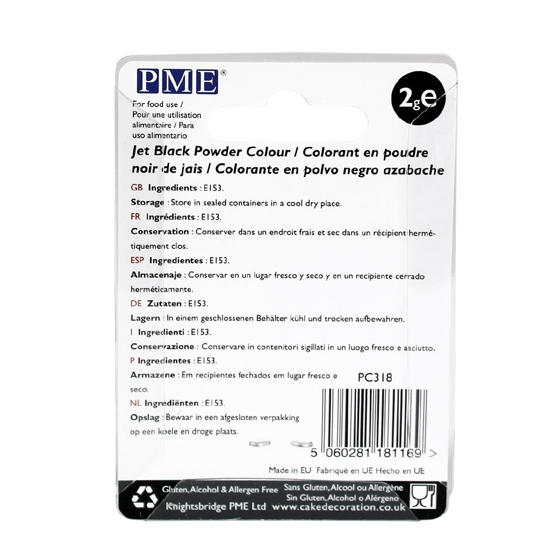 HU340 PME Powder Colours 2g - Jet Black