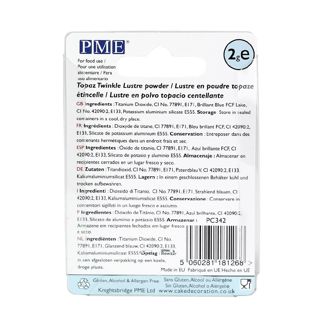HU343 PME Lustre Colours Topaz Twinkle 2g