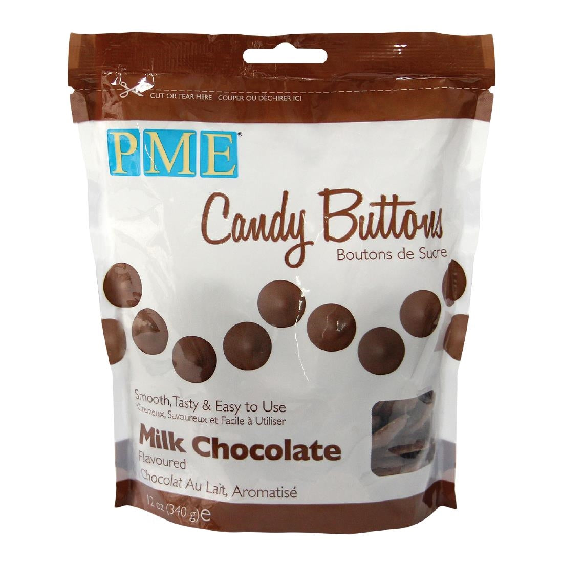 HU351 PME Candy Buttons Milk Chocolate 340g