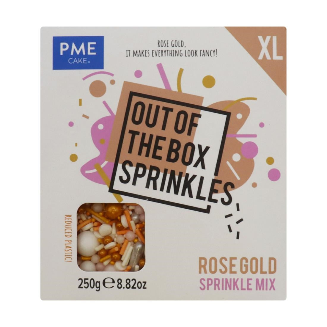 HU364 PME XL Out of the Box Sprinkle Mix Rose Gold 250g