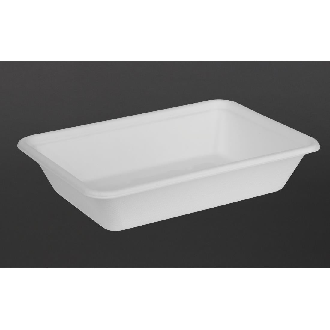 HW033 Fiesta Compostable Bagasse Food Container Bases 500ml (Pack of 100)