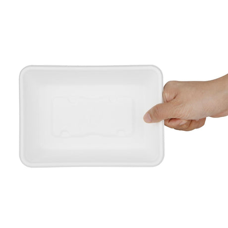 HW033 Fiesta Compostable Bagasse Food Container Bases 500ml (Pack of 100)