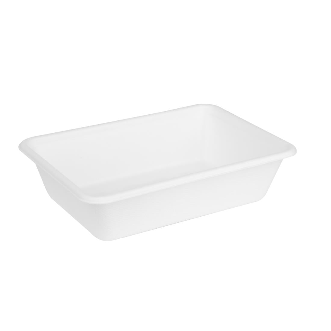 HW034 Fiesta Compostable Bagasse Food Container Bases 650ml (Pack of 100)