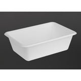 HW035 Fiesta Compostable Bagasse Food Container Bases 800ml (Pack of 100)