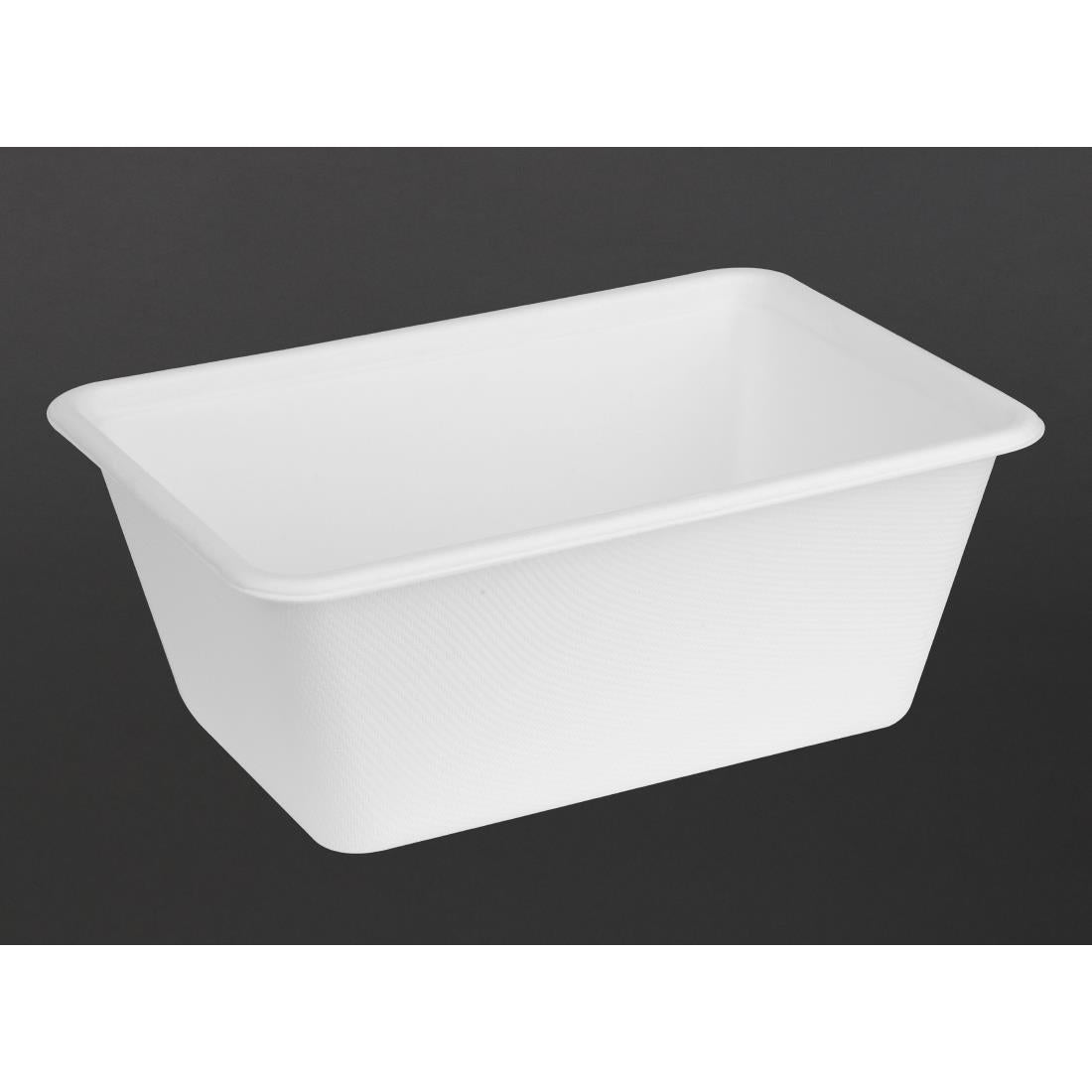 HW036 Fiesta Compostable Bagasse Food Container Bases 1000ml (Pack of 100)