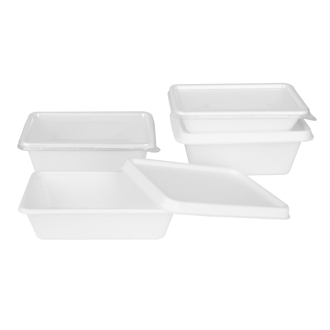 HW037 Fiesta Compostable Bagasse Lids for Bagasse Container Bases (Pack of 100)