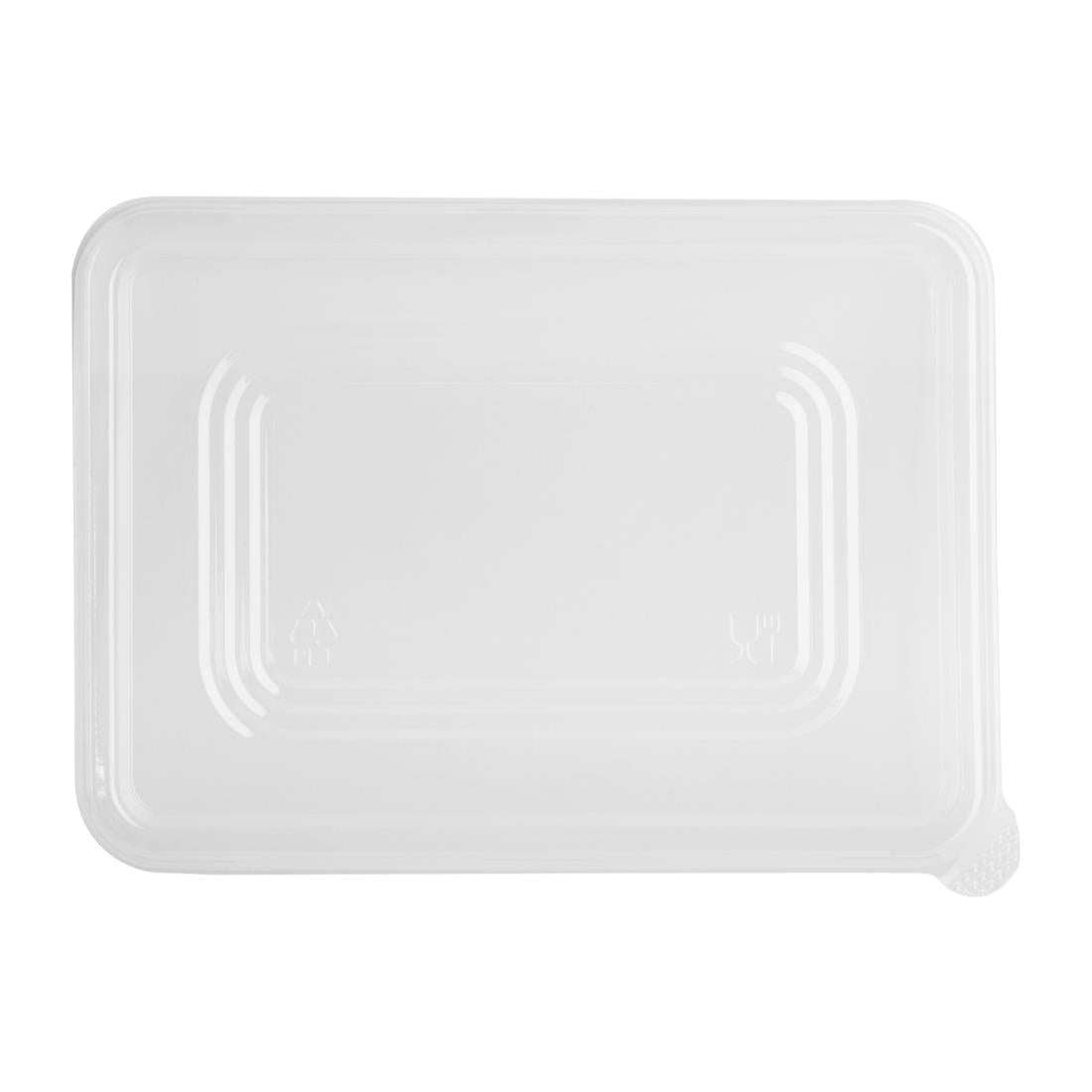 HW038 Fiesta Recyclable PET Lids for Bagasse Container Bases (Pack of 100)