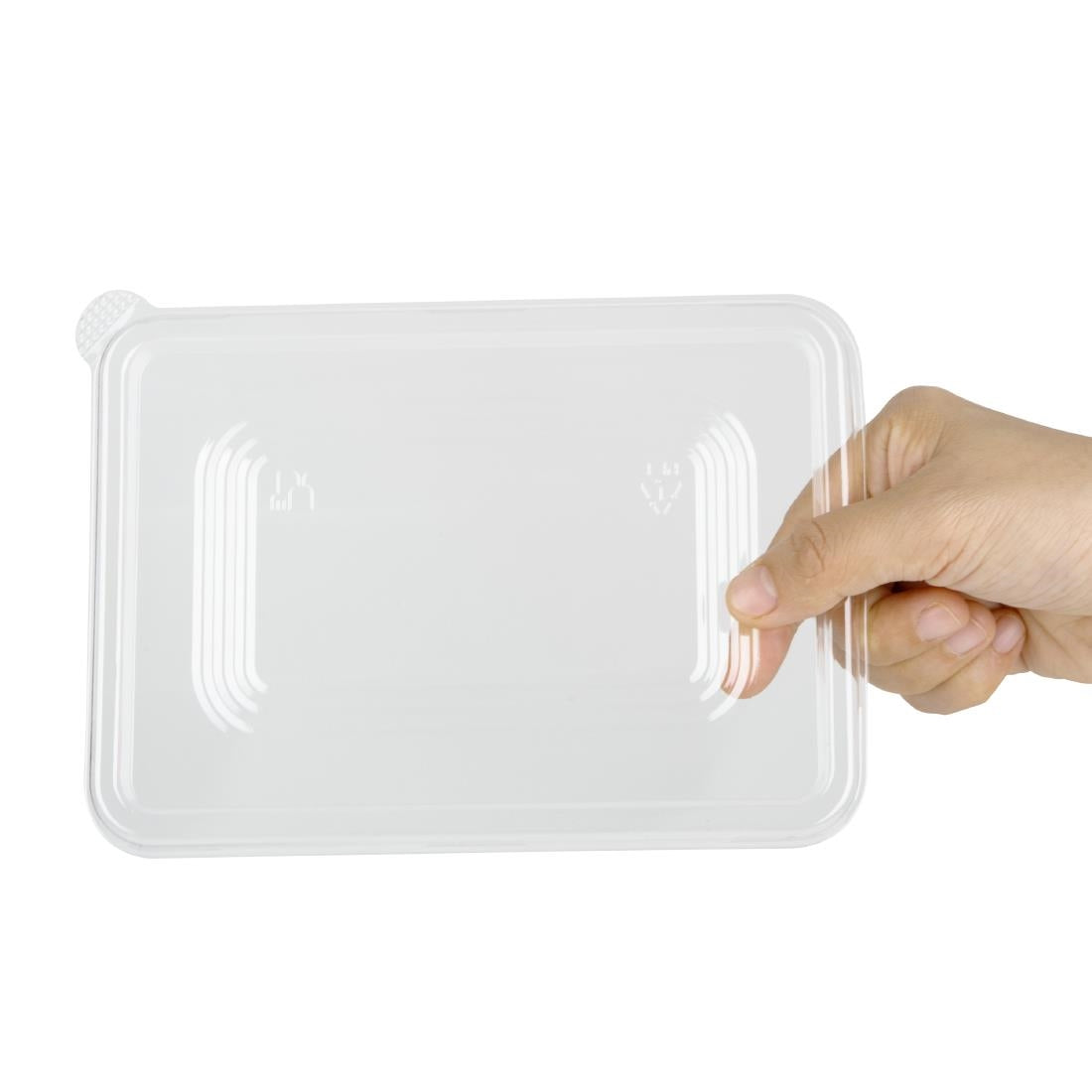 HW038 Fiesta Recyclable PET Lids for Bagasse Container Bases (Pack of 100)