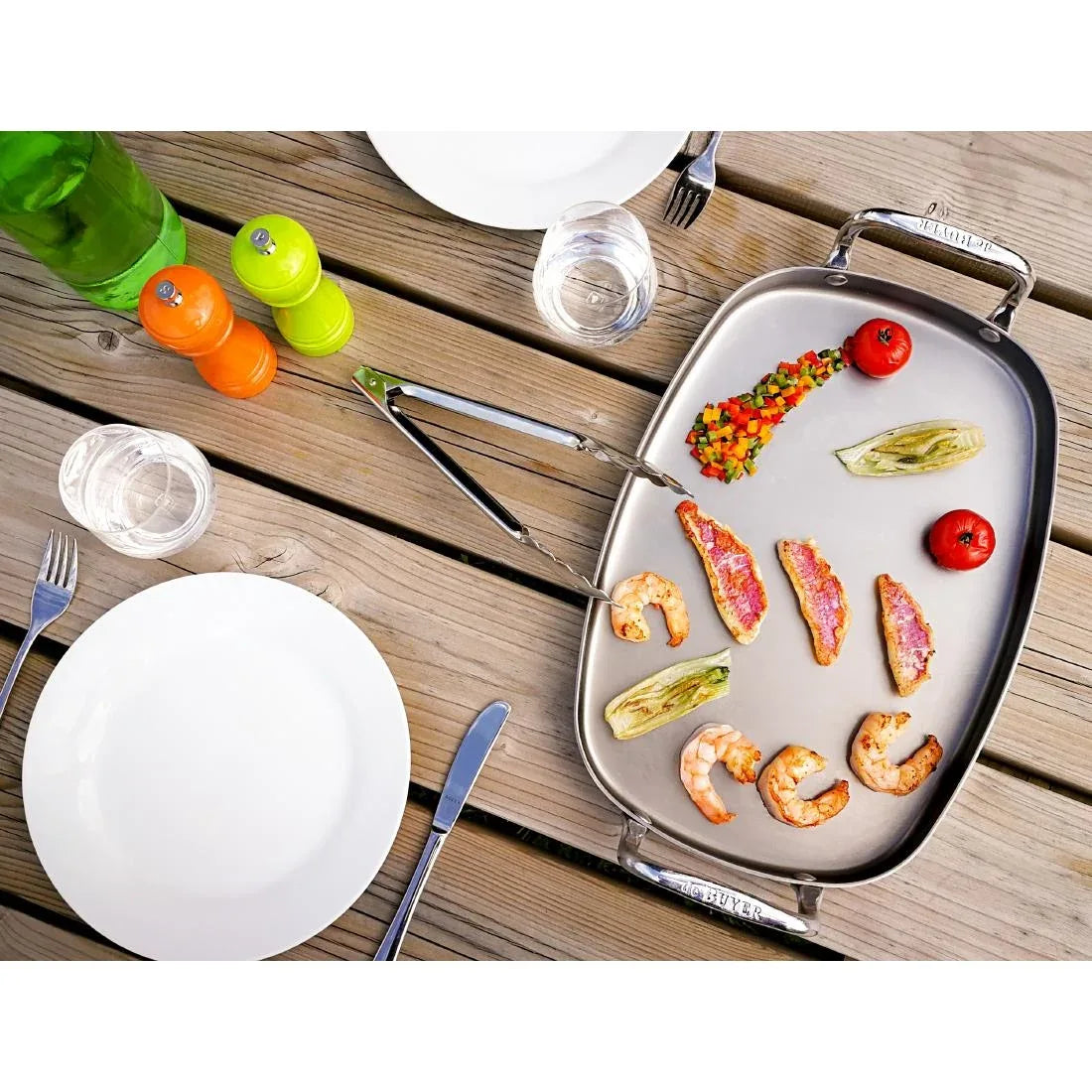 HW058 De Buyer Stainless Steel Utility Tongs 400mm