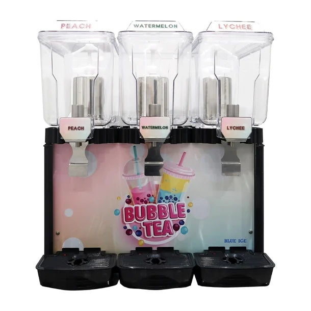 HW094 Blue Ice Bubble Tea Dispenser 3x 12Ltr DR12X3