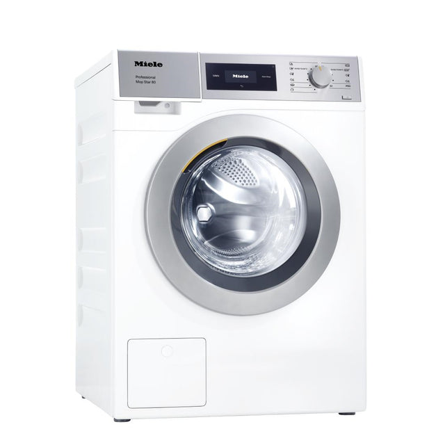 HW128 Miele Little Giant Mop Star 80 Washing Machine White 8kg with Gravity Drain 2.5kW Single Phase PWM508