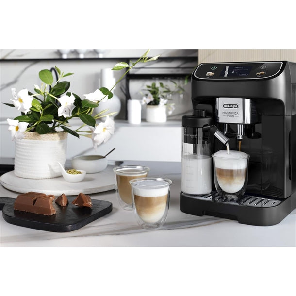 HW186 De'Longhi Magnifica Plus Bean to Cup Coffee Machine, ECAM320.60.B - Black