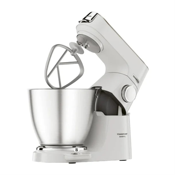 HW199 Kenwood Titanium Chef Baker Stand Mixer White XL KVL65.001WH