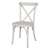 HW280 - Bolero Manhattan Cross-Back Resin Chairs Limewash (4 Pack)
