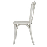 HW280 - Bolero Manhattan Cross-Back Resin Chairs Limewash (4 Pack)