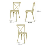 HW282 - Bolero Manhattan Cross-Back Resin Chairs Natural (4 Pack)