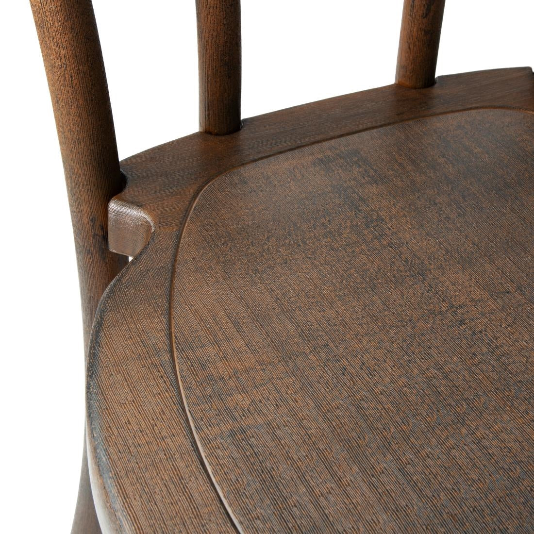 HW287 - Bolero Soho Bentwood Style Resin Chairs Walnut (4 Pack)
