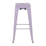 HW292 Bolero Bistro Metal High Stools Lilac Pop (Set 4)