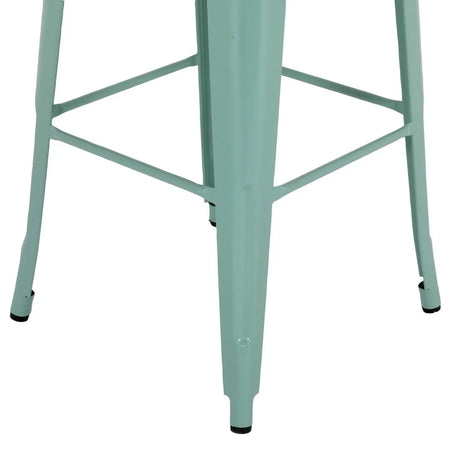HW294 Bolero Bistro Metal High Stools Olive Green (Set 4)
