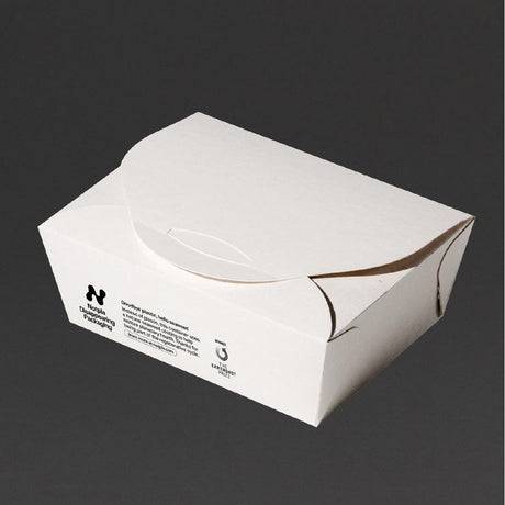 HW502 Notpla Medium Takeaway Boxes 1200ml - White (Pack of 250)