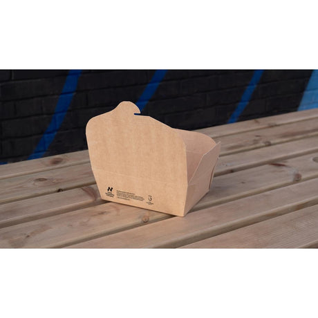 HW510 Notpla Medium Takeaway Boxes 1200ml - Kraft (Pack of 250)