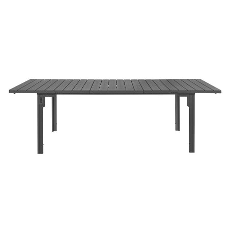 HW526 - Bolero Valletta Grey Slatted Extendable Outdoor Dining Table
