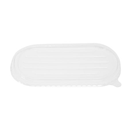 HW630 Fiesta Recyclable PET Lids for Bagasse Oval Containers (Pack of 100)